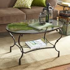 Chasca Oval Coffee Table Brown Glass Coffee Table Decor Coffee Table Oval Coffee Tables