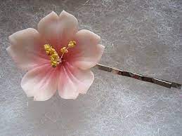 Cherry Blossom Sakura Flower Hair Clip Without Gloss Flowers In Hair Flower Hair Clips Hair Clips