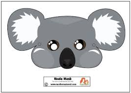 Free Printable Koala Mask For Kids Mother Natured Mask For Kids Koala Costume Koala