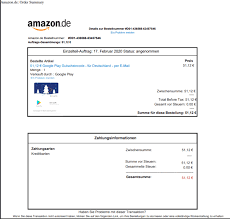 Amazon Kaufbestatigung Fur Google Play Gutscheincode Mediencenter 50plus