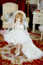 MDD,MSD花嫁服 ミニドルフィードリーム ブライダル ドール服 ウエディングドレス