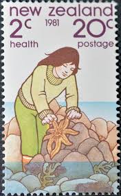 new zealand 914 1981 health stamps children playing by the sea new zealand stamp postage stamps