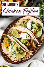 30 Minute Chicken Fajitas Isabel Eats Easy Mexican Recipes Recipe Mexican Food Recipes Easy Mexican Food Recipes Recipes