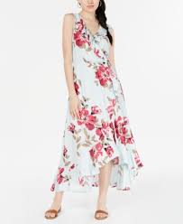 American Rag Juniors Ruffled Surplice Maxi Dress Created For Macy S Green S Dresses Ruffled Maxi Dress