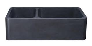 split bowl 36 inch black lava farmhouse