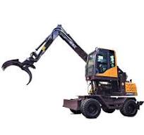 Jg100X Grapple Wheel Excavator with Lifting Cab Grab Wood