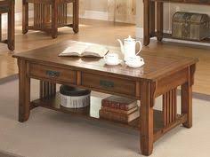 Walker edison alayna mission style two tier coffee table with rattan storage baskets, 40 inch, dark walnut. Mission Style Coffee Tables