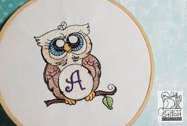 Just with this set, you can finish a pretty embroidery. Owl Abc S Font B Embroidery Designs Patterns