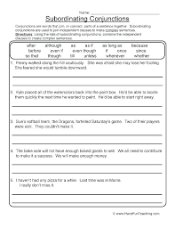 Conjunctions Worksheets In 2020 Conjunctions Worksheet Complex Sentences Worksheets Subordinating Conjunctions