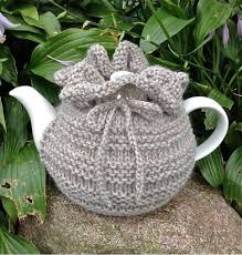 1 2 cup brown and pink heart hand knitted tea cosy cover. Mrs Hudson S Tea Cozy Knitting Pattern By Distracted Knits Tea Cosy Knitting Pattern Tea Cozy Pattern Crochet Tea Cozy