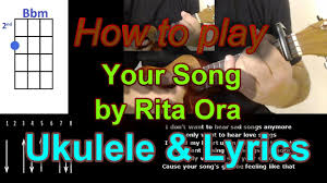 It was released to digital retailers on 26 may 2017 as the lead single from her second studio album, phoenix (2018). How To Play Your Song By Rita Ora Ukulele Cover Youtube