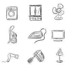 Kitchen Appliances Sketch Style Kitchen Appliances Slate Appliances Kitchen Kitchenware Design