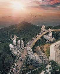 Big Hands Bridge Vietnam Golden Bridge Vietnam Ba Na Hills Da Nang Vietnam