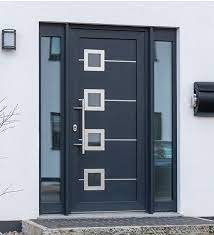 Panel puerta acorazada cara exterior aluminio blanco vt5. Puertas De Aluminio Exterior Metalicas Macrisal