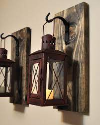 Rustic Home Decor Hanging Lantern Sconce Lantern Sconces Etsy Lantern Sconce Hanging Lanterns Lanterns Decor