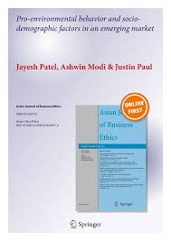 Pdf Pro Environmental Behavior And Socio Demographic Factors In An Emerging Market