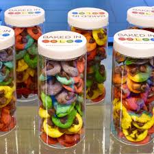 Bite Size Rainbow Cookie Tubes Set Of Four Baked In Color