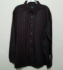 Liz Claiborne Mens Dress Shirt Black Red Striped Big And Tall Long Sleeve 2xl Lizclaiborne Mens Shirt Dress Shirt Dress Black Shirt Dress