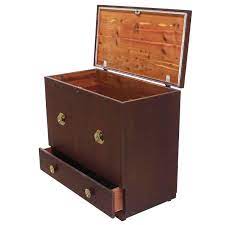 Baxton studio lena 5 drawer wood chest. Mid Century Modern Cedar Lined Hope Chest W Brass Pulls One Bottom Drawer For Sale At 1stdibs