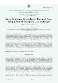 pdf identification of groundwater potential zone using