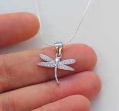 Dragonfly Necklace Silver Dragonfly Jewelry Sterling Silver Etsy Dragonfly Jewelry Dragonfly Necklace Pendant Jewelry