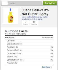 I Cant Believe Its Not Butter Spray Is 0 45 Calories Per Spray Leanness Lifestyle University