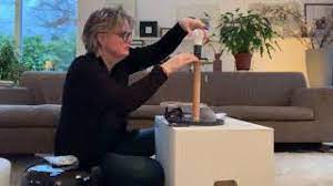 Evedal floor lamp with led bulb, marble gray, gray. Unboxing Evedal Youtube