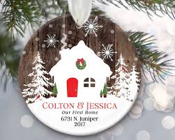 Our First Home Ornament Our New Home Personalized Christmas Ornament Housewarming Gift Ou In 2020 First Home Gifts Personalized Christmas Ornaments House Warming Gifts
