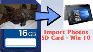 I put my sd card in slide of my laptop. How To Import Photos From A Sd Card To Windows 10 Youtube