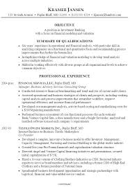 Resume Investment Banking Financial Modeling And Valuation Job Resume Samples Job Resume Examples Resume Examples