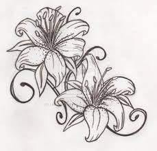 Black And White Lily Tattoo Designs Pin By Jennifer Enriquez On Tat Tiger Lily Tattoos Lily Flower Tattoos Lilies Drawing