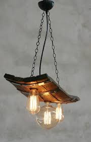 Rustic Ceiling Lights Wine Barrel With 3 Lights Etsy Rustic Ceiling Lights Rustic Ceiling Rustic Lighting
