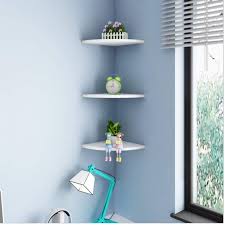 It features the small size, yellow finish and wooden construction. Latitude Run 8 Inch Floating Corner Shelf Set Of 2 White Wall Mounted Corner Storage Shelf For Bedroom Living Room Bathroom Display Shelf For Small Plant Photo Frame Toys And More Wayfair