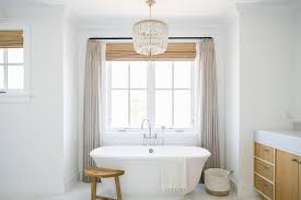 Free shipping on orders $99+. White Bathtub With Gray Curtains Transitional Bathroom