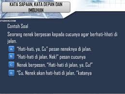 Kata Sapaan Kata Depan Dll