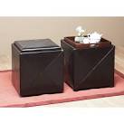 Leather storage cube