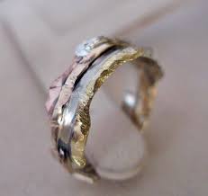 Men S Ring Unconventional Wedding Rings Viking Wedding Ring Rose Gold Engagement Ring