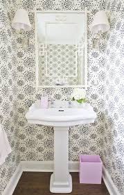 Grays Lane Whimsical Powder Room With Cream And Black Wallpaper Paired With Bathroom In 2020 Bathroom Wallpaper Trends Powder Room Wallpaper Dining Room Wallpaper