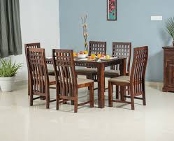 Sheesham Wood 6 Seater Dining Table Set
