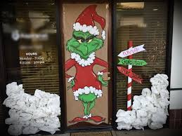 Whoville Grinch Decor Diy Backdrop By Moonsage Creations Grinch Christmas Decorations Diy Christmas Door Office Christmas Decorations