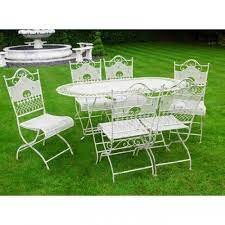 Harscroft Abbey Six Seater Garden Furniture Set Black Country Metal Works Shabby Chic Outdoor Furniture Garden Sofa Set Garden Furniture Uk