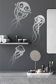 Order this sea life wall decal online from wallums. Jellyfish Abstract Wall Decal Aquatic Sea Creatures Stylish Sea Animals Vinyl Ocean Sticker Gold Metallic Silver Metallic 5 Sizes 32 Colors Walltat Com Art Without Boundaries