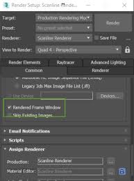 Rendered Frame Window or V-Ray Frame Buffer is missing in 3ds Max