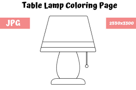 Obey the lord coloring page from your word is a lamp unto my feet coloring page. Table Lamp Coloring Page For Kids Grafik Von Mybeautifulfiles Creative Fabrica