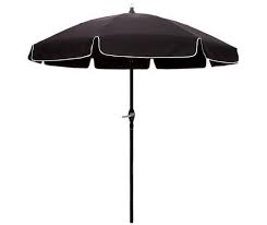 Black And White Outdoor Umbrella With Lights Black White Trim Cafe Patio Umbrella 7 5 Patio Umbrella Patio Umbrella