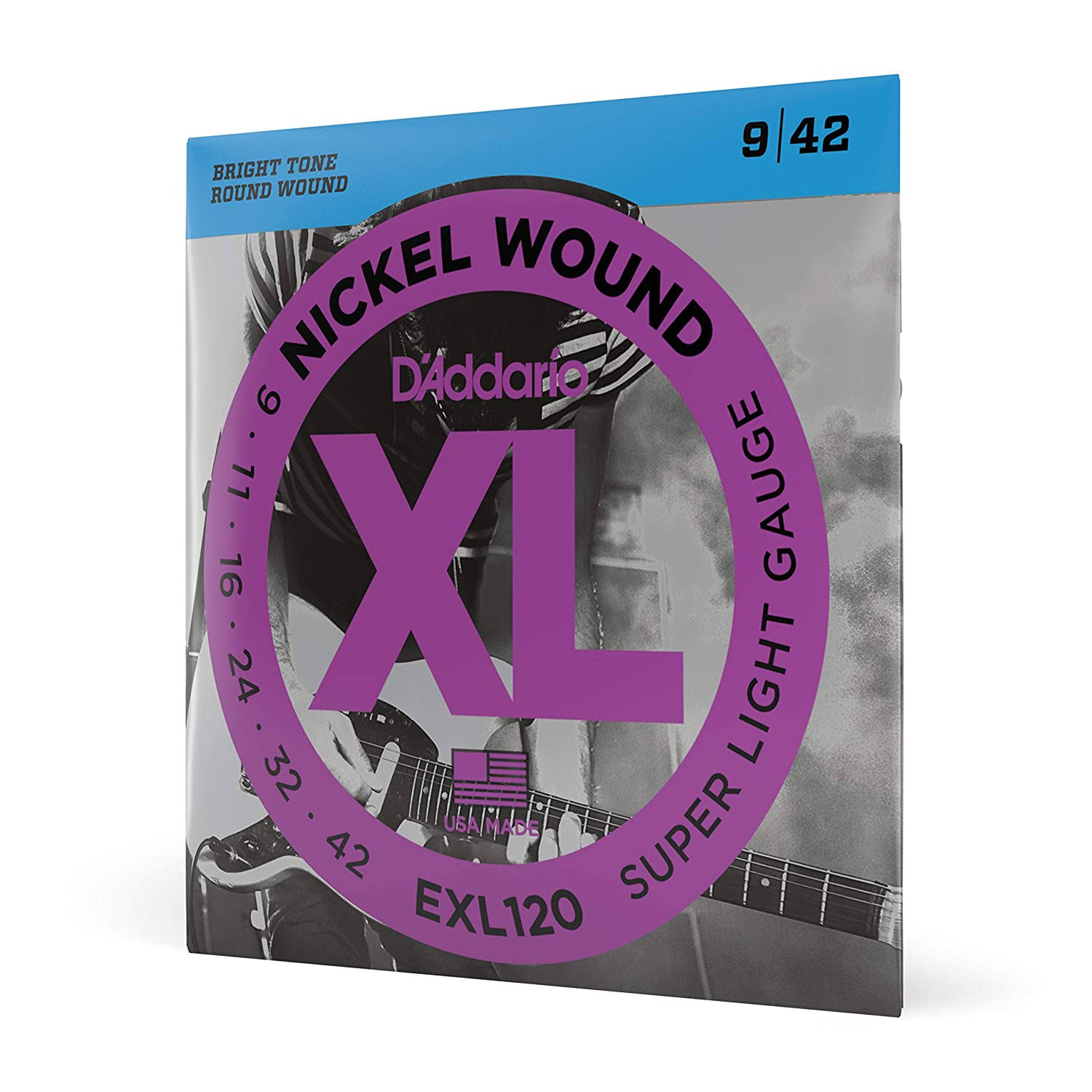 D'Addario EXL120 Nickel Wound 9-42 Super Light Electric Gu product image