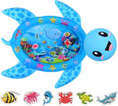 We've got gifts that will help them wake up or get some sleep when they have the chance. Amazon Com Magifire Tummy Time Water Mat Inflatable Baby Water Mat Newborn Infant Toys Gifts For 3 6 9 18 Months Boy Girl Sea Turtle Shape Toys Games