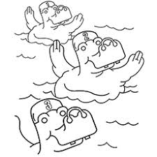 Muskrat swimming in a pool coloring page free printable. Top 10 Free Printable Swimming Coloring Pages Online
