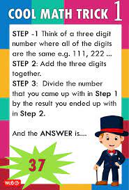10 Cool Math Tricks To Amaze Your Friends Pcmb Blog Cool Math Tricks Math Tricks Fun Math