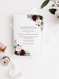 Fast and secure delivery · fast and secure delivery · easy to make Blush And Burgundy Floral Wedding Invitations Emmalovesweddings